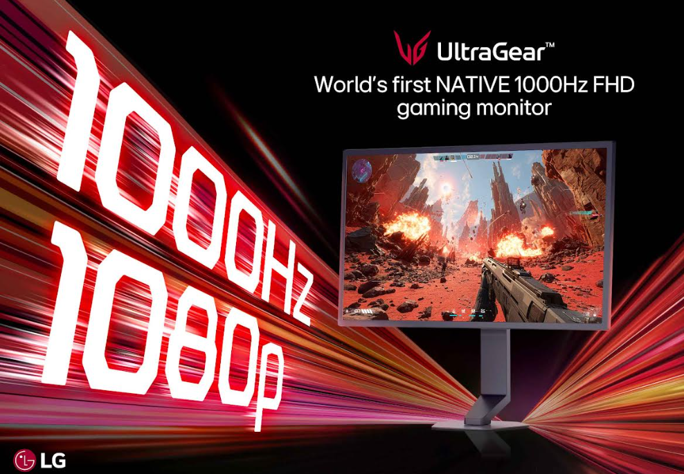 LG ELECTRONICS ПРЕДСТАВИ ПЪРВИЯ В СВЕТА 1000HZ FULL HD ГЕЙМИНГ МОНИТОР